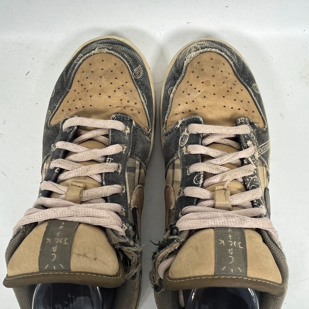 Nike SB Dunk Low Travis Scott Mens 9 Suede Cactus Jack CT5053-001 Sneaker Black - Picture 10 of 16